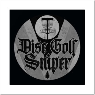 Disc Golf Sniper Classic BW Posters and Art